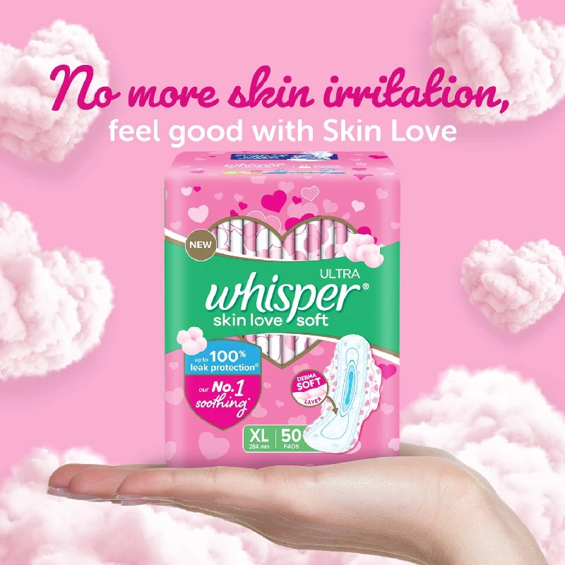 Whisper Ultra Skinlove Soft Sanitary Pads, 50 Pads-7.webp